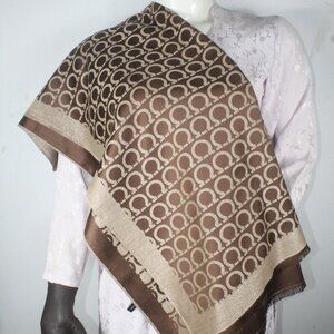 Ferragamo Stole Shawl Wrap 65% Cashmere 35% Silk Multicolor Used